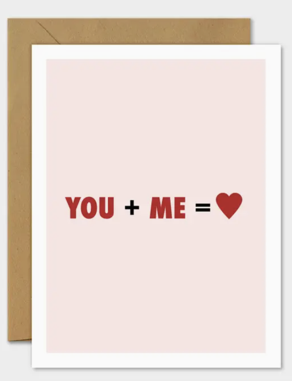 you + me = ❤️